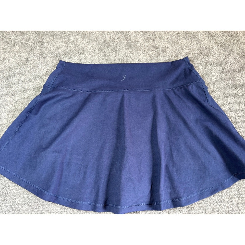 J.Crew Active Navy Blue Tennis Skort Women Large BK334 Athletic Skirt Pockets